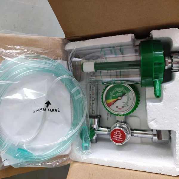 

Medical oxygen cylinder use regulator with CGA540 input and flow meter