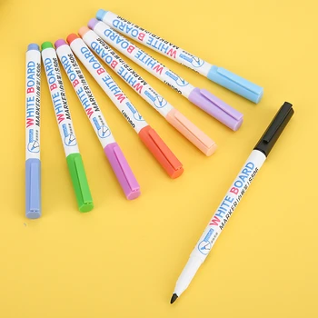 

8 Colors Whiteboard Marker Pen Erasable Water-based Marker Pens Non-toxic Children Art Writing Office Meeting Supply