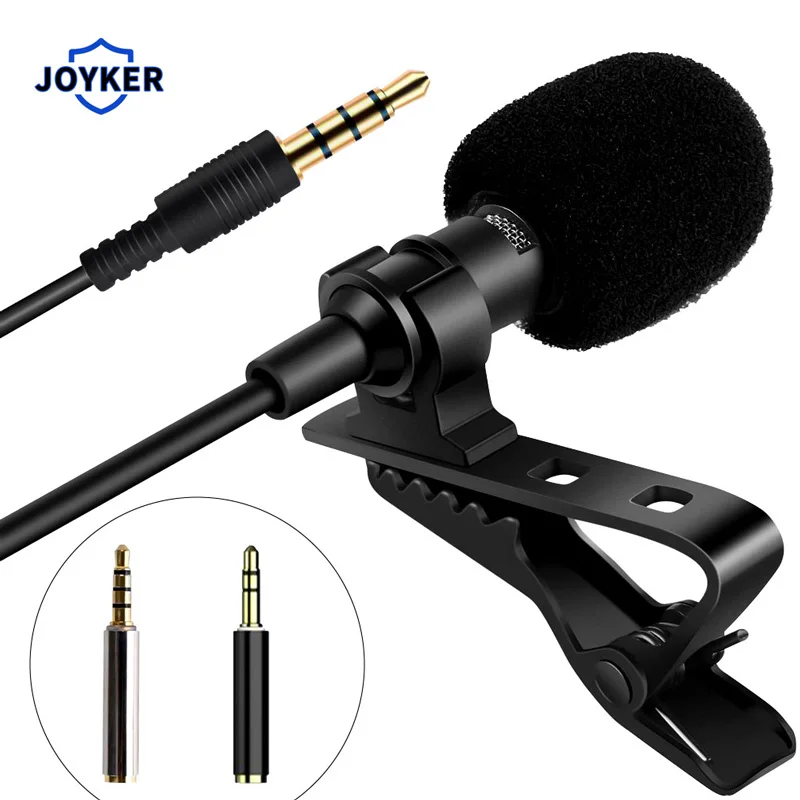 Microphone Clip-on Collar Tie Mobile Phone Lavalier Mic for ios Android Cell Laptop Tablet Recording | Электроника