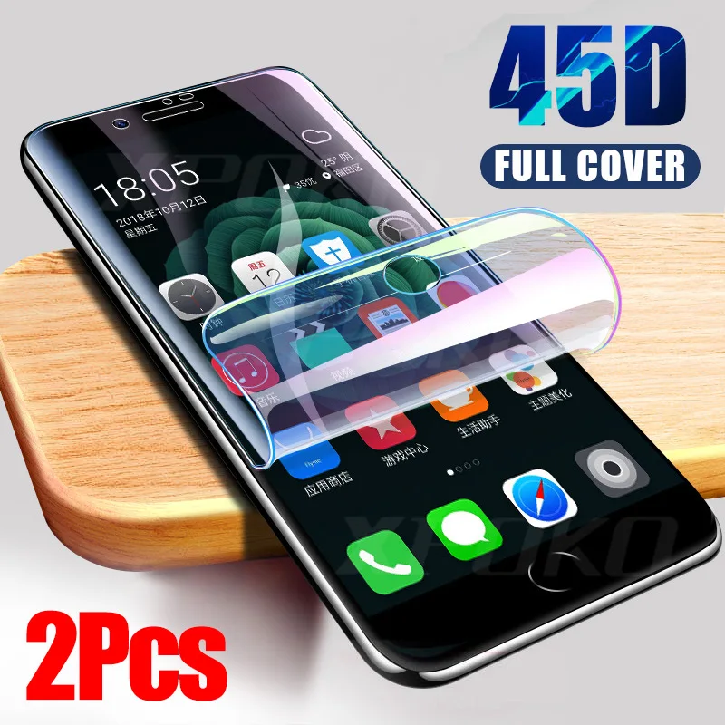 

3Pcs 45D Screen Protector Hydrogel Film For iPhone 7 8 Plus 6 6s Plus Protective Film iPhone X XS XR XS Max 11 Pro Max Not Glass