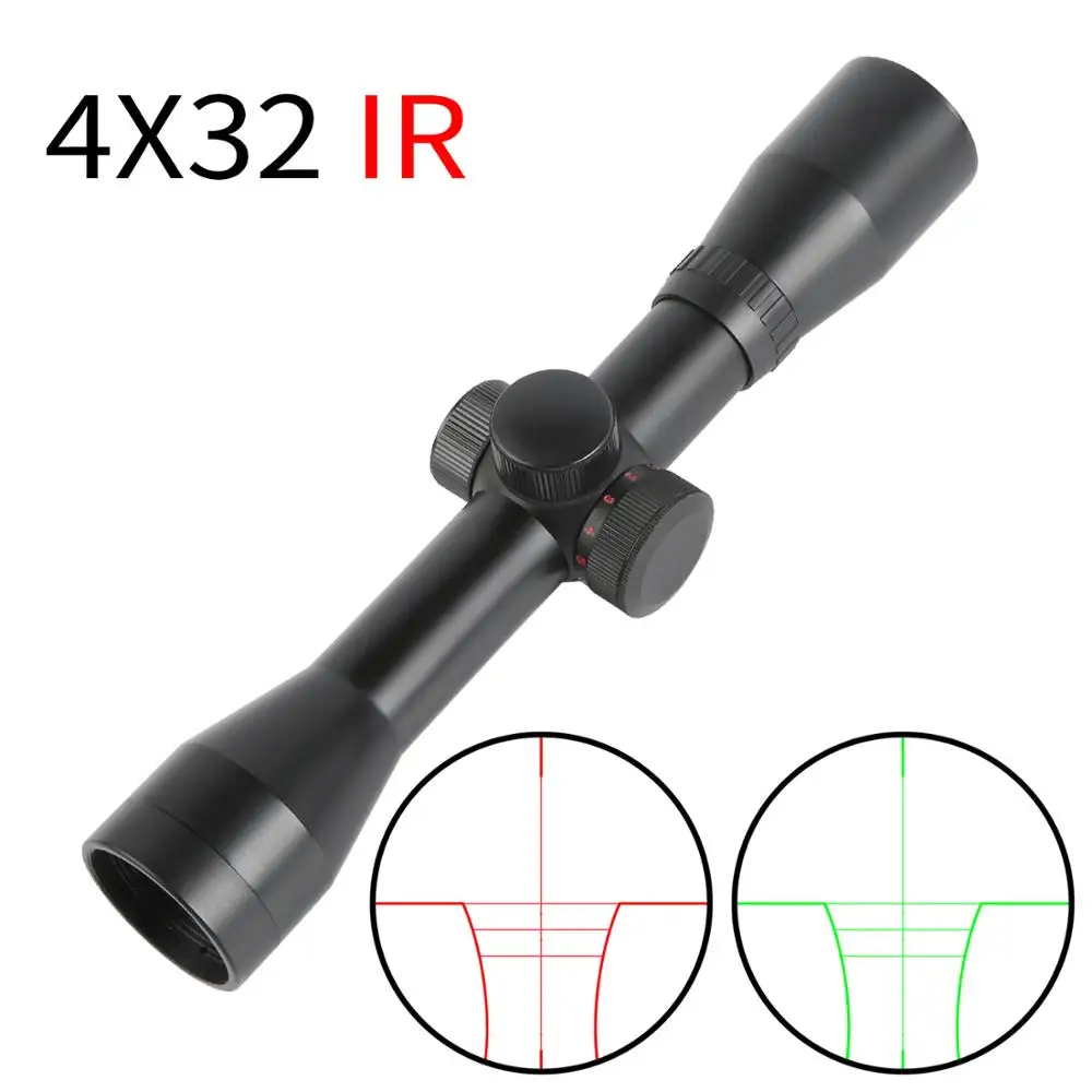 Hunting Tactical 4x32 Rifle Scope Compact Scopes with 20mm/11mm Rail Mount New 