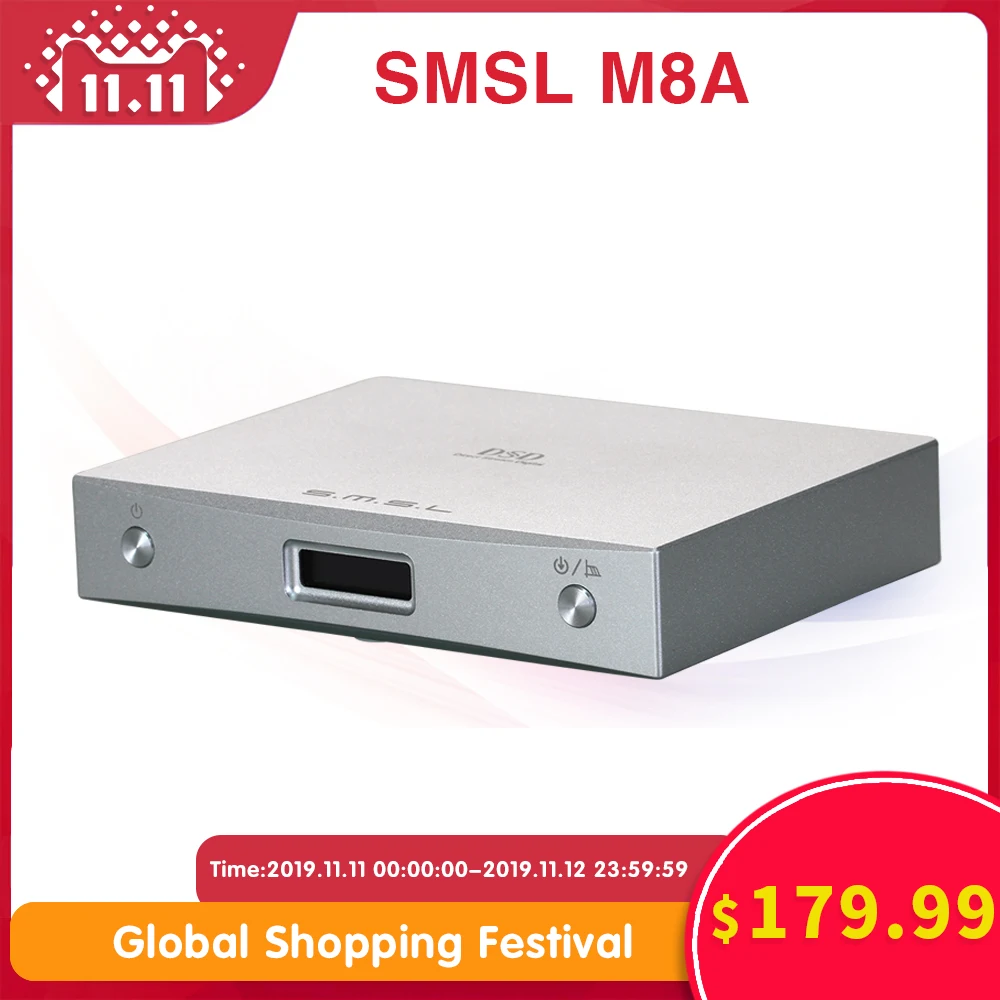 

SMSL M8A DAC Audio Home Amplifier Decoder DSD DAC ES9028Q2M Amplifiers XMOS Xu208 Hifi DAC USB Optical Coaxial Input Amp