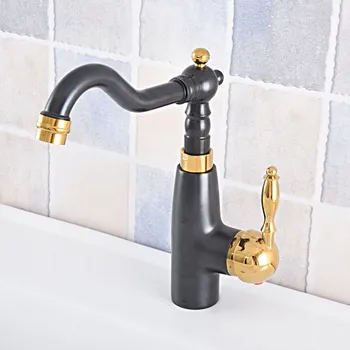 

Black Oil Rubbed Bronze Gold Color Brass Swivel Spout Single Handle Kitchen/Bar Bathroom Sink Faucet Hot&Cold Mixer Tap asf795