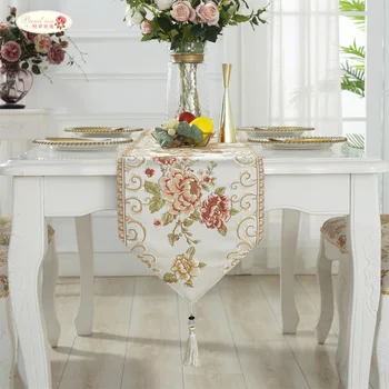 

Prode Rose Pastoral Style American Luxury Modern TV Cabinet Fabric Simple Chinese Table Cloth Coffee Table Flag Bed Flag