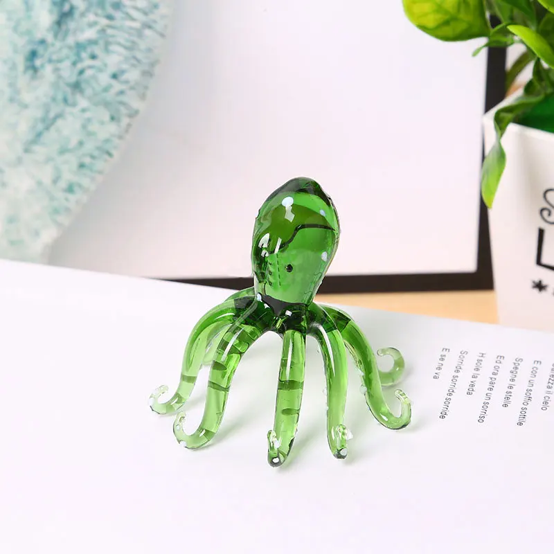 Statuetta Polpo CrystalOctopus - Decorazione Marina, 10x9x4.6 Cm, In Ghiaia Cristallina, Collezione Animali Marini, Regalo Originale