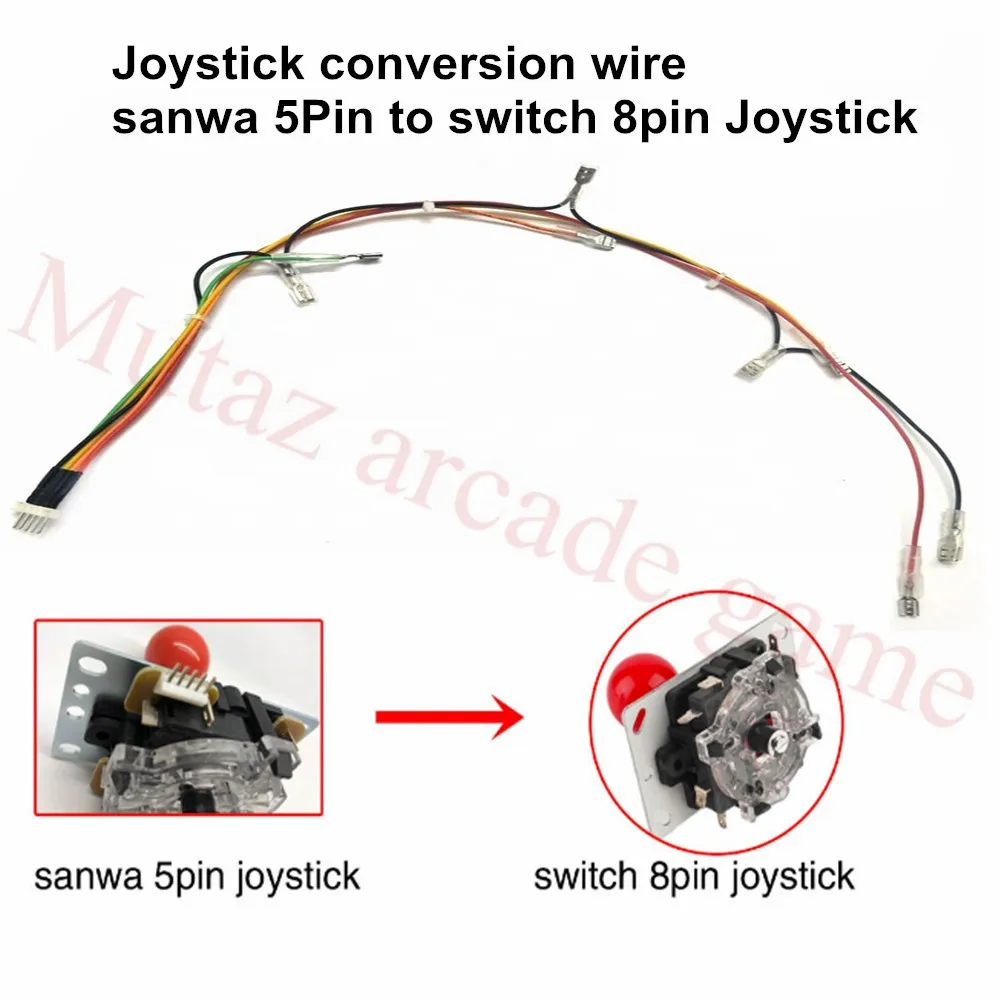 Бесплатная доставка джойстик конверсионный провод 5Pin аркада с
