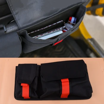 

New Black Oxford Cloth Co-Pilot Organizer Storage Bag Fit For Jeep Wrangler TJ JK JL 1997 1998 1999 2000 2001-2020