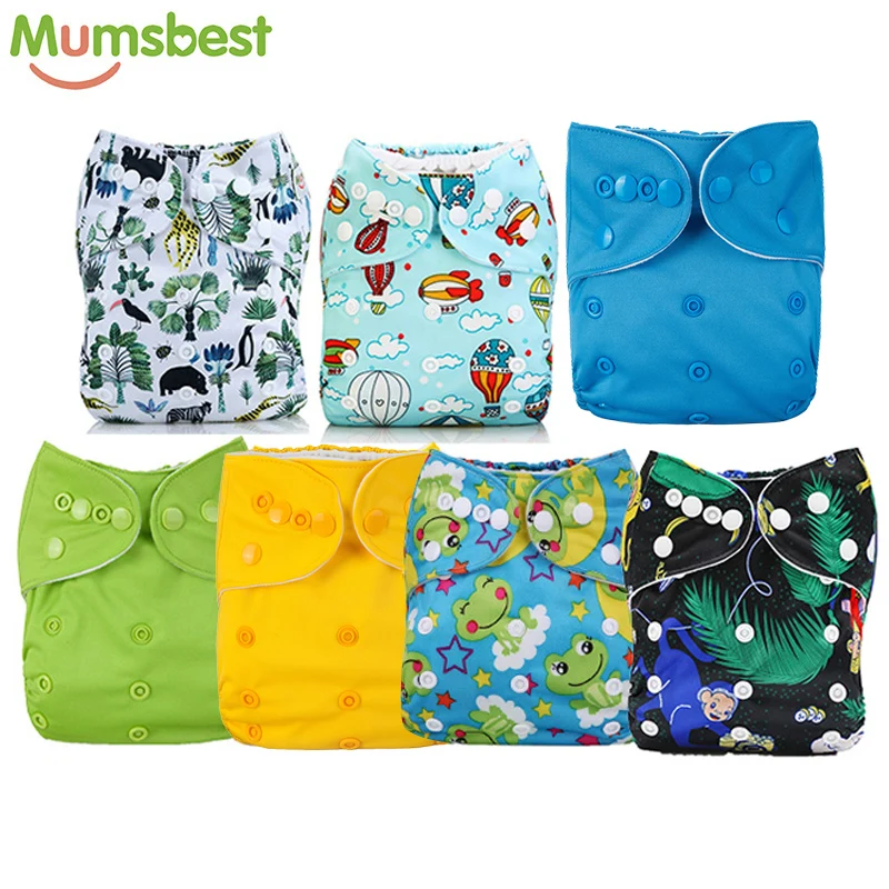 [Mumsbest] 7 шт./упак. моющийся Карманный подгузник крышка Регулируемая Детская Унисекс подгузник многоразовый в наличии 0-2 года 3-15 кг