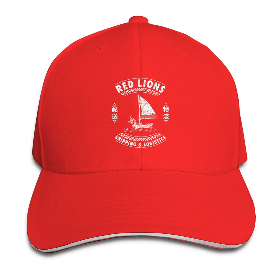 red peaked cap