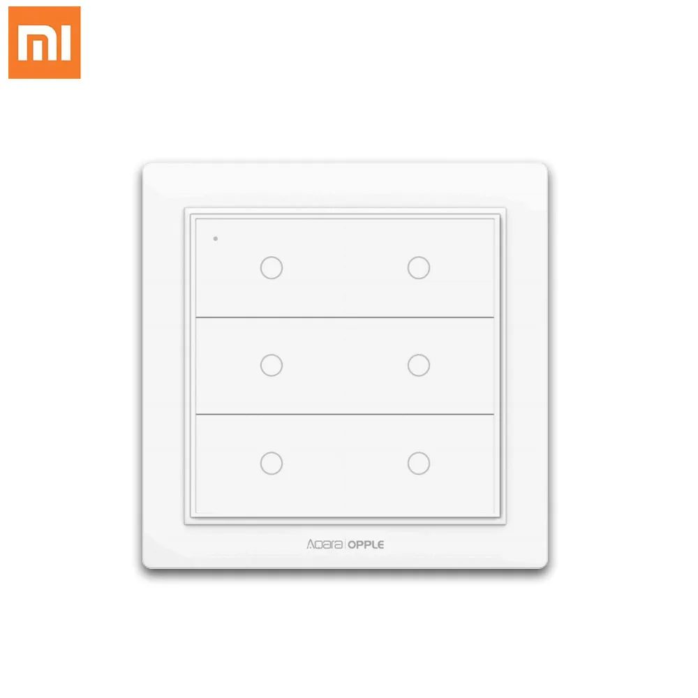 Six Rocker Международная версия Xiaomi Aqara Opple беспроводной смарт-переключатель без проводки требуется работа с Mijia App Apple HomeKit настенный переключатель - Цвет: Six Rocker