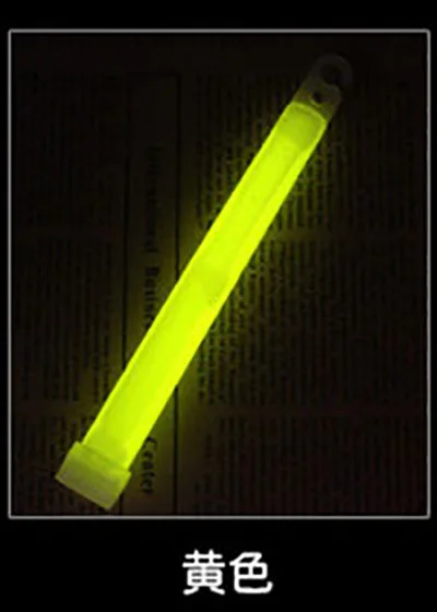 Yellow 5 шт./лот, 6 дюймов, многоцветная светящаяся палка, химический светильник, палка для кемпинга, аварийное украшение, вечерние принадлежности для клубов, химические флюоресцентные принадлежности - Цвет: Yellow