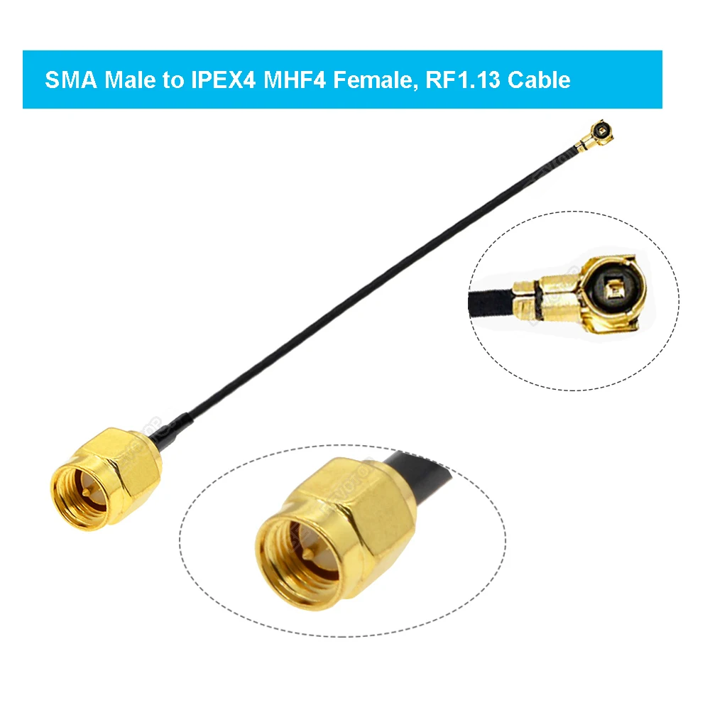 2PCS/lot IPEX4 to SMA Pigtail RP-SMA/ SMA Male to U.fl IPEX4 MHF4 Female Jack WIFI Antenna Extension Jumper RF1.13 Cable Adapter antenna cable adapter cable adapter rf connector adapter rf connector cable rf connector cable connector coaxial cable connector coaxial connector connector adapter jumper cable jumper wire