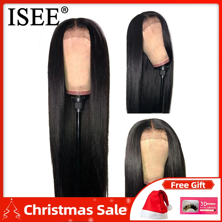 Best Straight Lace Front Wigs For Women 24 26 Inch ISEE HAIR Wigs 150%Density 13X4 13X6 Malaysian Straight Lace Front Human Hair Wigs