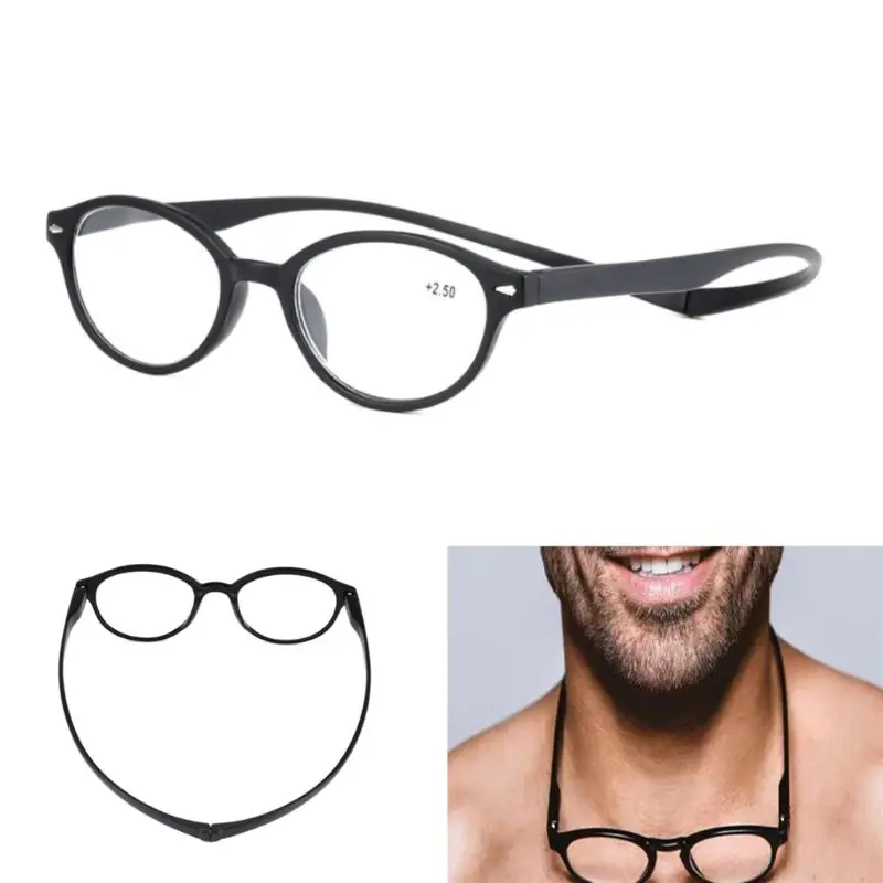 Магнитные очки унисекс для чтения, мужские и женские, висящие на шее, магнитные очки для дальнозоркости+ 1,0 до+ 3,5