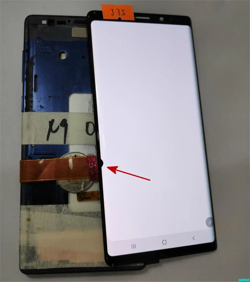 J75 Супер Amoled для samsung Galaxy Note 9 ЖК-дисплей кодирующий преобразователь сенсорного экрана в сборе N960 N960F N960D N960DS с дефектом - Цвет: J75