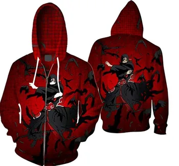 

Anime Naruto 3D Hoody 4th 7th Naruto Uchiha Sasuke Hatake Kakashi Cosplay Hooded Jackets Zipper Coat Thin Hoodies Sweatshirts