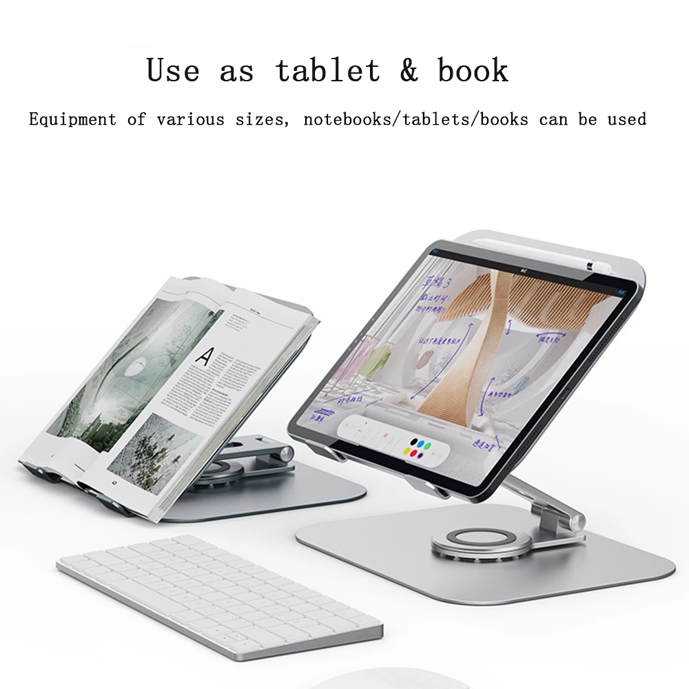Laptop Stand Desk Riser 360 Rotation Multi-Angle/Height Adjustable Aluminum Computer Stand For MacBook Air Dell HP Xiaomi Huawei