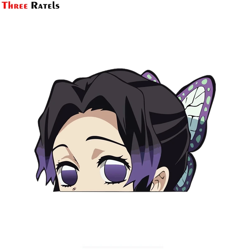 Three Ratels FC76 3d Аниме Shinobu Kocho Peeking стикер наклейка на автомобиль Настенная Наклейка s