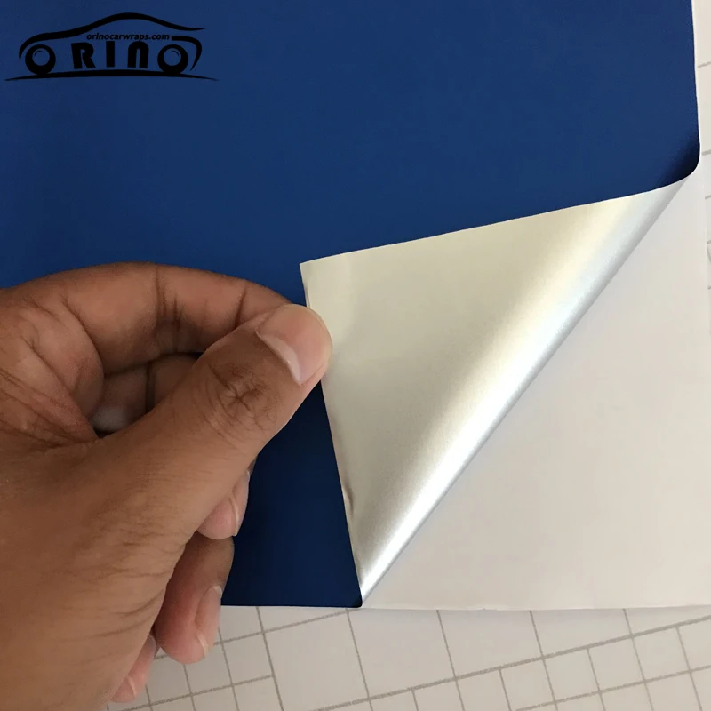 Blue Metallic Chrome Vinyl Wrap Film-3