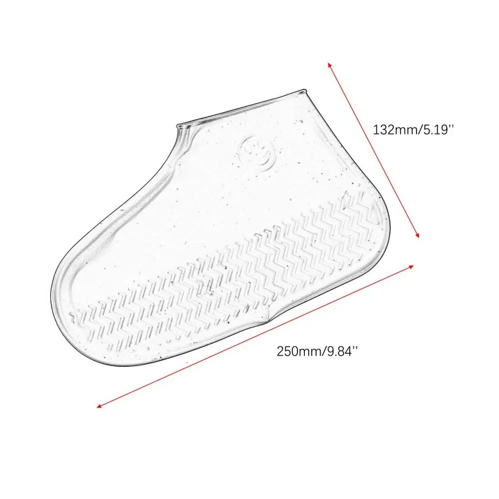 1 Pair Reusable Latex Waterproof Rain Shoes Covers Slip-resistant Rubber Rain Boot Overshoes Shoes Accessories