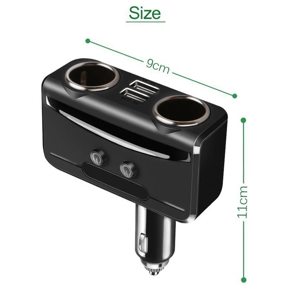 DC-12V-Car-Cigarette-Lighter-Adapter-2-Way-Double-Plug-Socket-Charger-Splitter F