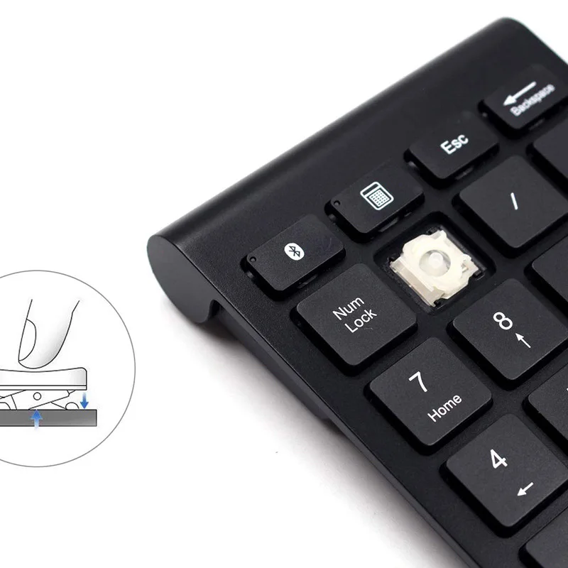 PPYY-Bluetooth Номер Pad, беспроводной Bluetooth 22 клавиши Многофункциональные цифровые расширения клавиатуры для ноутбука/рабочего стола/ПК/ноутбука