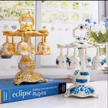 6 чашек/комплект Модные металлические кружки винного цвета бар аксессуары бутылка Диспенсер графин для виски бокалы для напитков для moonshine JB007