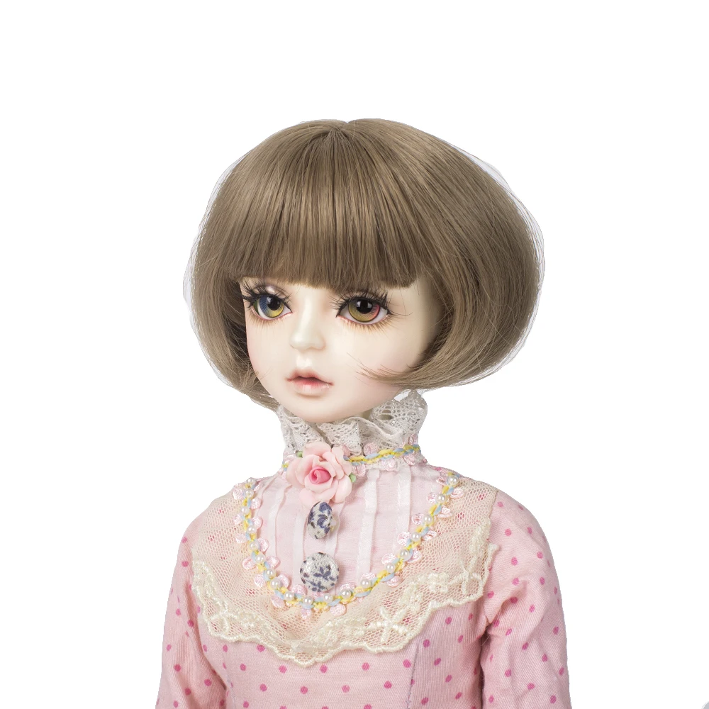 Muziwig New High temperature fiber 1/3 scale BJD wig brown hair for BJD/SD doll accessories thngs for doll