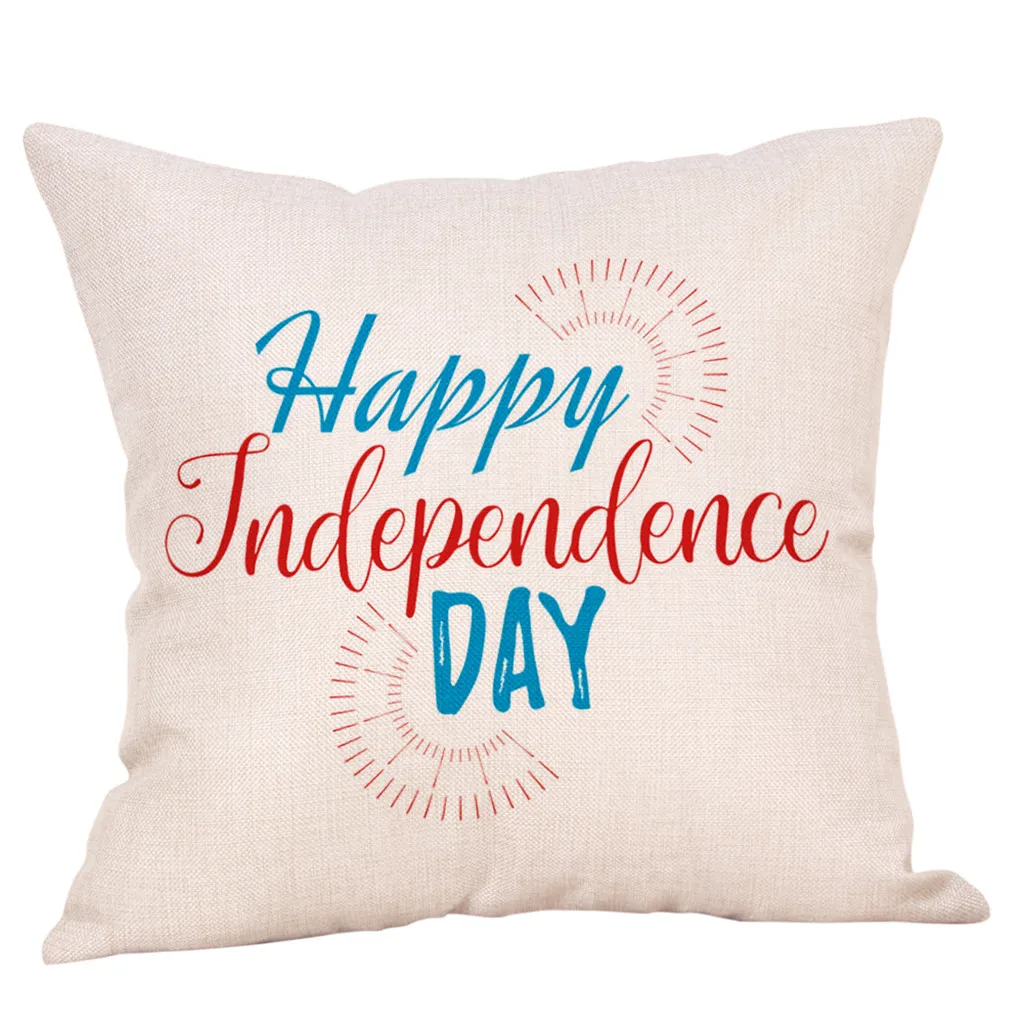 Наволочки подушки льняные наволочки Happy Independence Наволочка на подушку 8,9