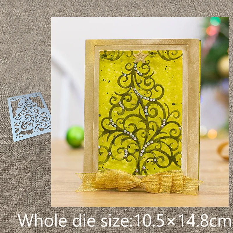 

New Design Craft Metal Cutting Die Edgeless Christmas tree background scrapbook Album Paper Card Craft Embossing die cuts