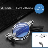 Folding anti blue-ray  reading glasses For Women Fashionable Cat Eye Round Frame Portable Ultra-thin Reading Glasses For Men