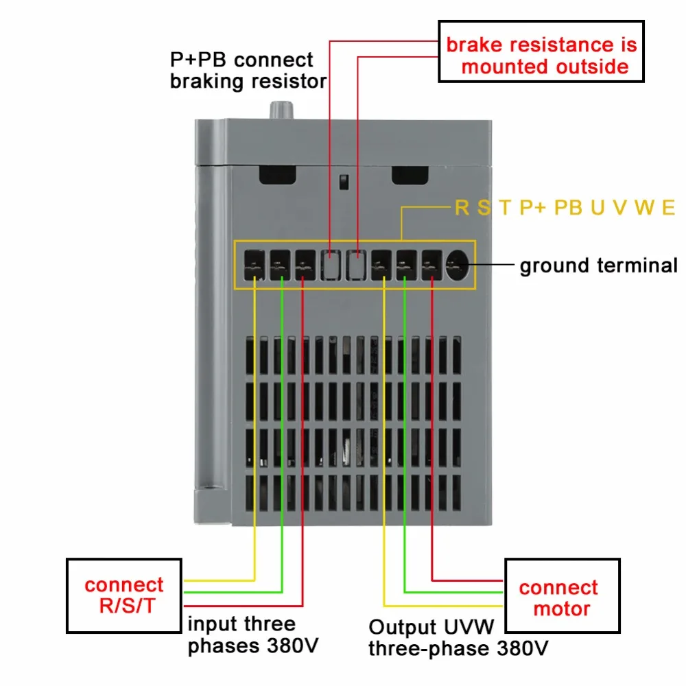 380 кВт AC V 3.8A Универсальный трехфазный преобразователь переменной частоты