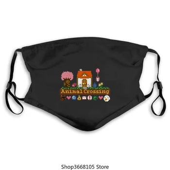

Men's Animal Crossing Pixel House mask 100% Cotton VINTAGE cartoon O Neck masks masks Printed mask 2020 High Quality Brand pm2.5