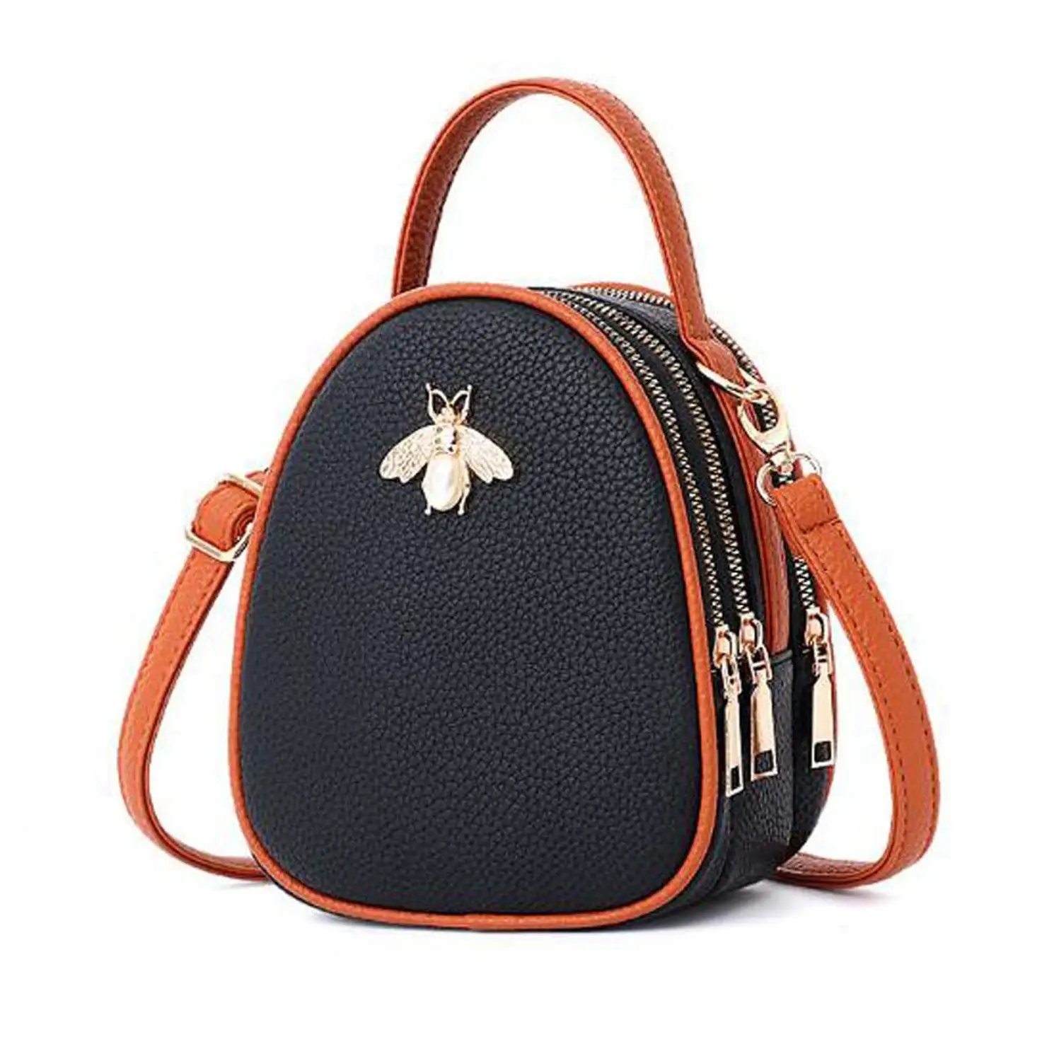 Woman Mini PU Leather Backpack Bag New Girl's Small Cartoon Bee Student Teenager Lovely Summer Shoulder Daypack Rucksack рюкзак