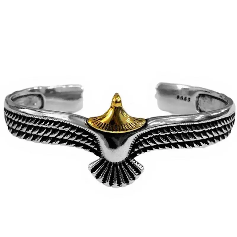 Indian Tribal Eagle Open Adjustable Metal Bracelet Men's/Women's Wildlife Jewelry Accessory Gift