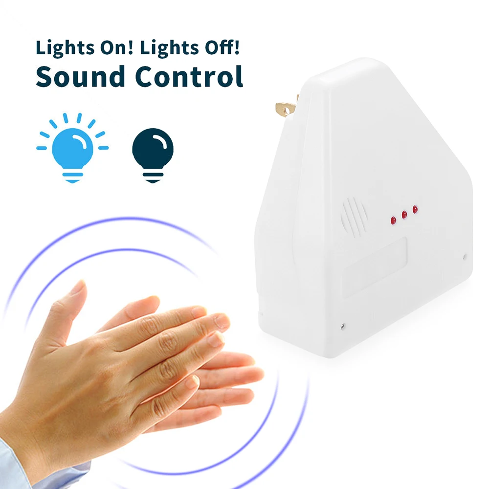Беспроводной настенный выключатель с Хлопушка активированный звуком светильник