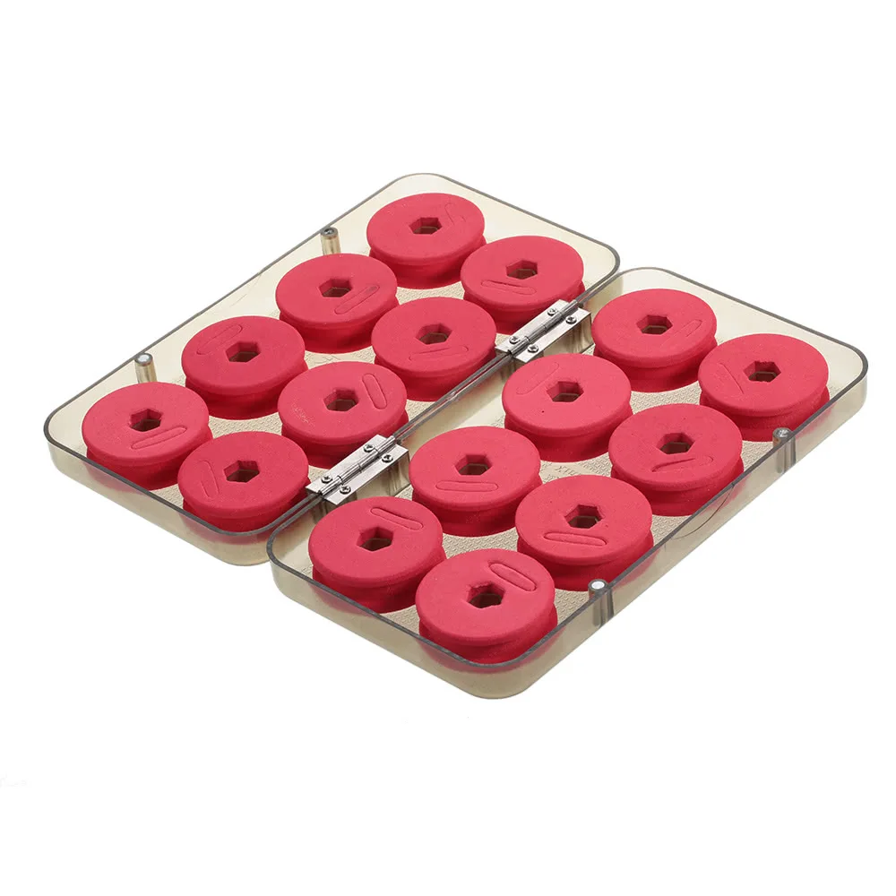 

16pcs 19 * 10.5 * 3.5cm Fishing Main Lines Spool Case Foam Spool Bobbins Storage Box Carrying Holder Fishing Tackle Case