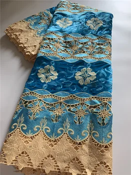 

African Velvet Lace Fabric 2020 High Quality French Velvet Lace Fabric Nigeria Velvet Cord Guipure Lace With Stone for Wedding