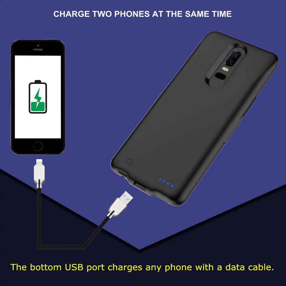 Портативный Банк питания крышка для Xiaomi Redmi Note 4x резервного копирования телефон зарядный чехол 6500 мАч Внешний аккумулятор запасной аккамулятор для телефона
