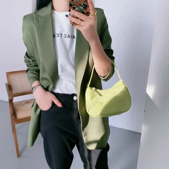 

Cthink Spring 2020 New One Button Suit Blazer Women Fashion Solid Green Suits For Women Stylish Regular Casual Lady Violet Coat