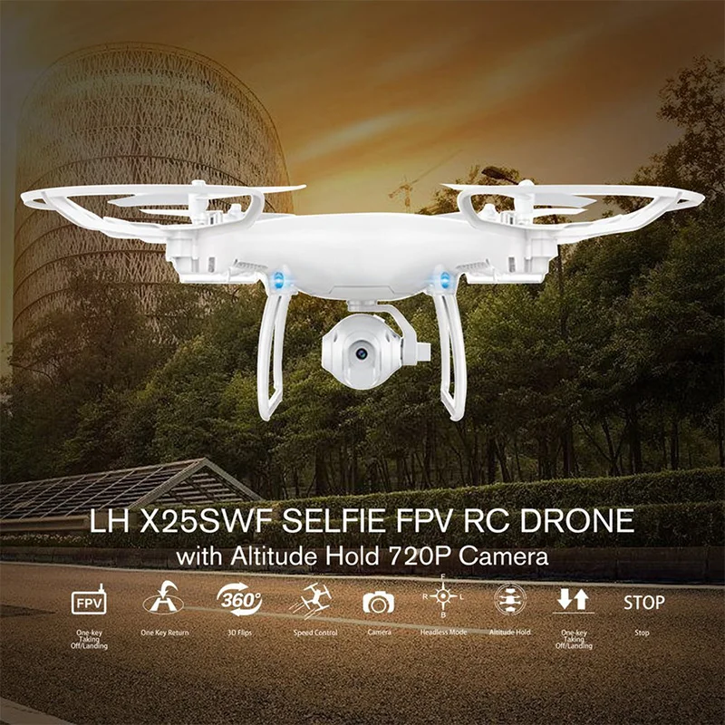 ABKT-Rc Quadcopter Drone 2.4G Smart Selfie Wifi Fpv Aircraft With 480P/720P Camera Real-Time Camera Altitude Hold 3D Flips