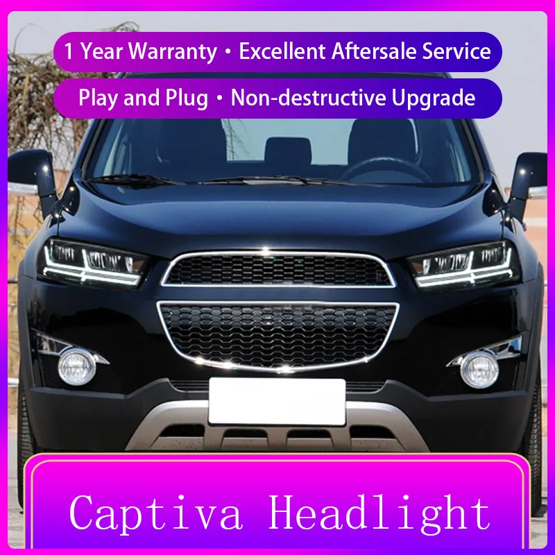 

For Chevrolet Captiva LED headlight 11-18 year Full LED With Moving Turning Signal