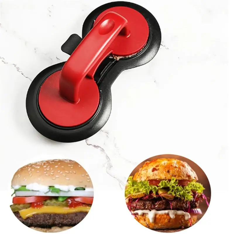 

kitchen Hamburger Maker Double Holes Hamburger Makers Burger Press Hamburger Meat Maker Manual Hamburger Press Meat Cutlet Mold