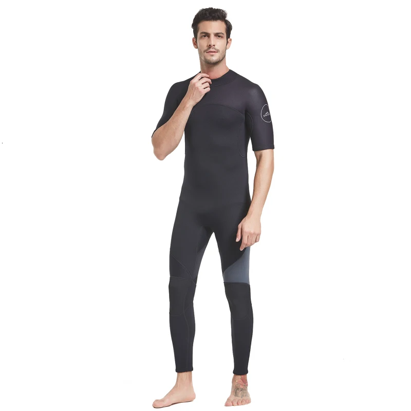 SBART New Arrival Back Zip Diving Suit Spring Suit Mens Neoprene 3mm Short Sleeve Long Sleeve Surfing Wetsuit