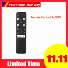 Controle remoto Rc802V Fmr1 Jur6 65P8S 49S6800Fs 49S6510Fs para Tcl Smart Tv 49S6800FS 55P8S 49S6800FS 49S6510FS Fernbedie