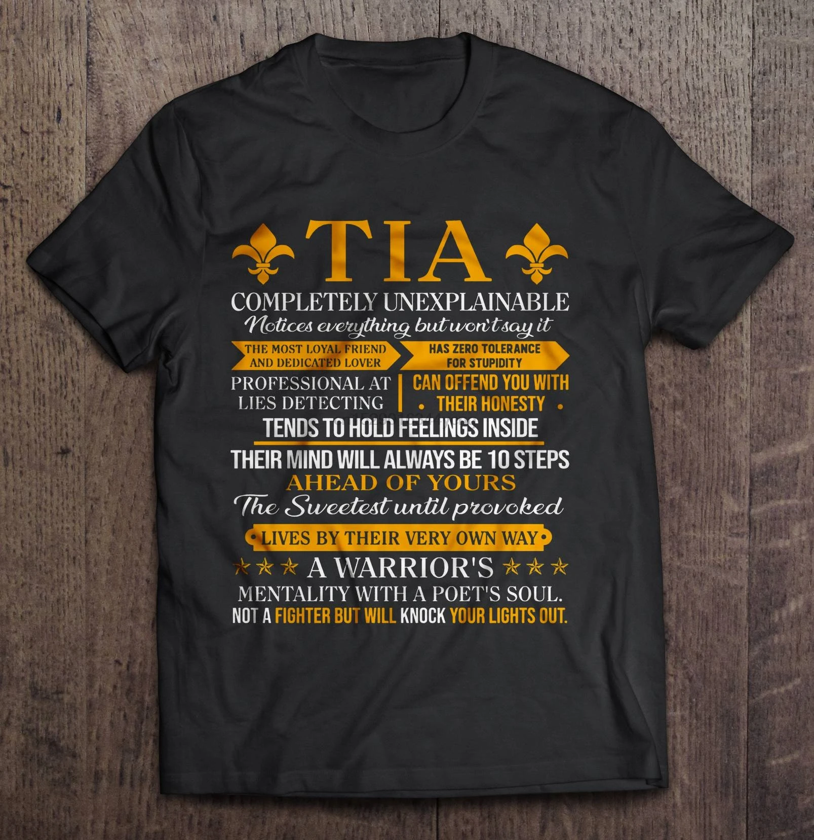 Мужская забавная футболка модная Tia совершенно необъяснимо заметит все но не