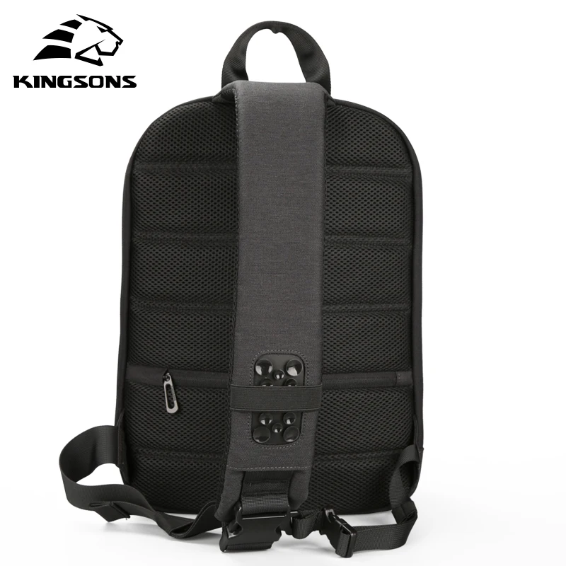Kingsons 13,3 дюймов высококачественный нагрудный рюкзак для мужчин и женщин повседневная школьная сумка через плечо Повседневный стиль туристический рюкзак для бизнеса