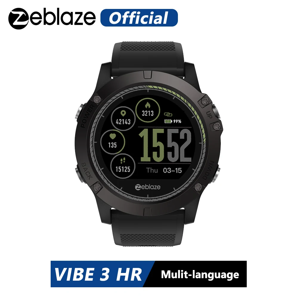 Новый Zeblaze VIBE 3 HR умные часы 1,22 дюймов ips круглый экран Поддержка сердечного ритма мониторы Смарт часы с шагомером для IOS Android|Смарт-браслеты| | АлиЭкспресс
