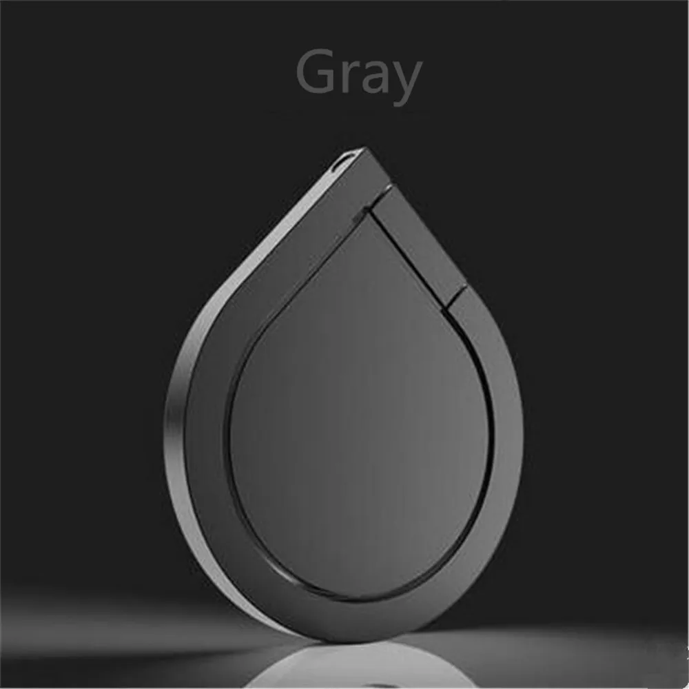 Высококачественный металлический магнит держатель для сотового телефона в форме капли воды подставка для телефона 360 градусов Поворот для iPhone Xiaomi huawei - Цвет: Черный
