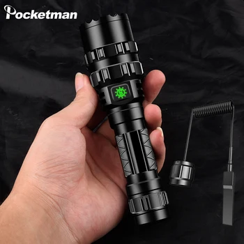 

The most powerful L2 LED flashlight 5 lighting mode tactical waterproof torch use 18650 battery USB Rechargeable for hunting